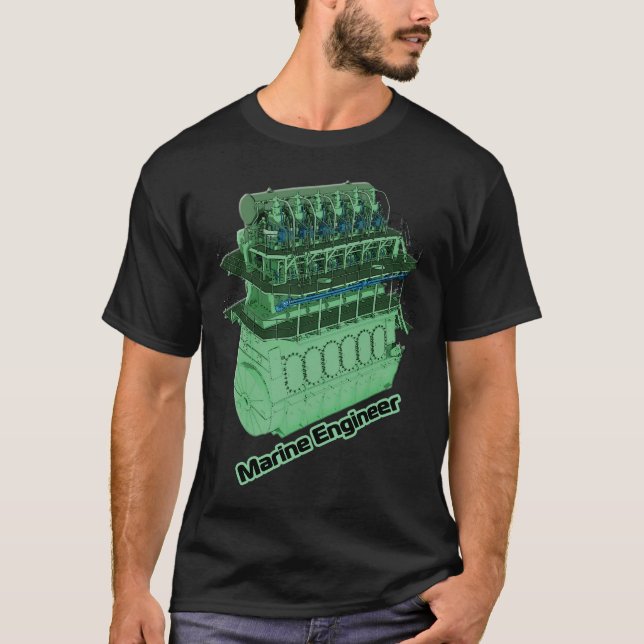 T-shirt Ingénieur naval (HOMME) - noir (Devant)