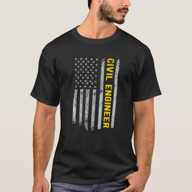 T-shirt Ingénieur Pour Hommes Femmes Ingénieur Civil Humou (Devant)