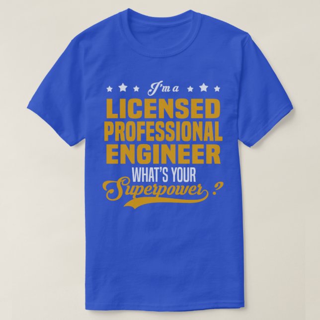 T-shirt Ingénieur professionnel agréé (Design devant)