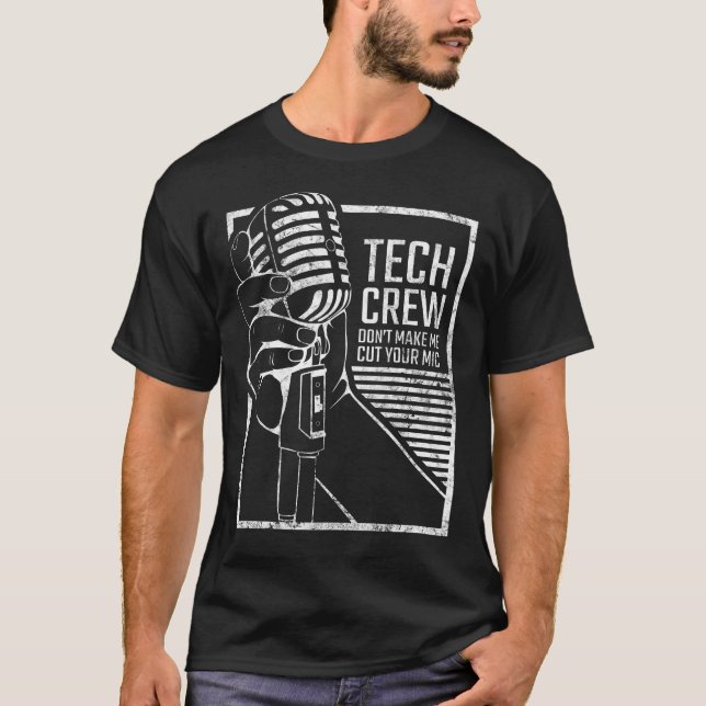 T-shirt Ingénieur sonore avec illustration microphone (Devant)