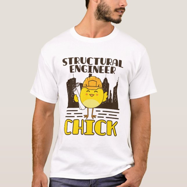 T-shirt Ingénieur structurel Chick Ingénieur civil (Devant)