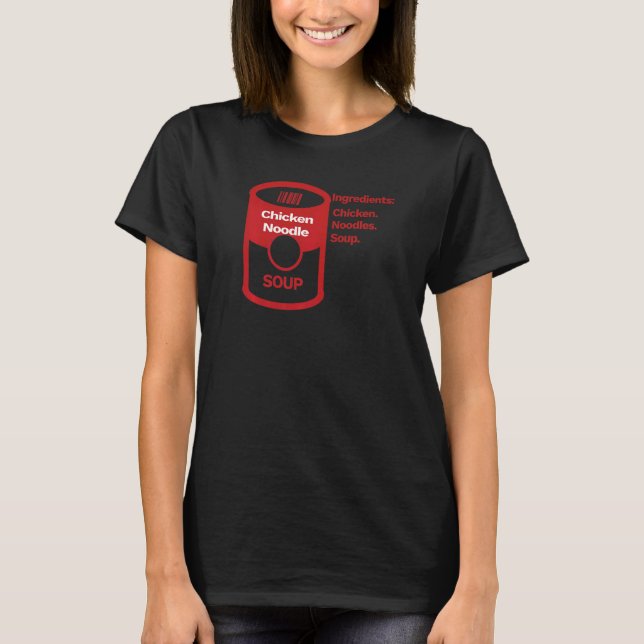 T-shirt Ingrédients alimentaires femmes soupe aux nouilles (Devant)