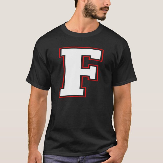 T-shirt Initial F Monogram F Letter F Capital Alphabet (Devant)