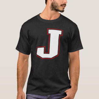 T-shirt Initial J Monogram J Letter J Capital Alphabet
