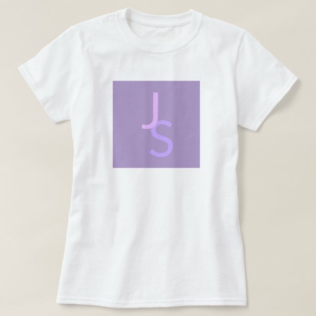 T-shirt Initiales monogrammes à chevauchement moderne | Po (Design devant)