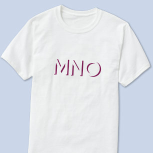 T-shirt Initiales Monogrammes modernes ombre portée