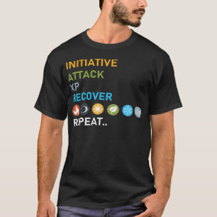 T-shirt Initiative Gloomhaven Attaque Xp Récupération Répé