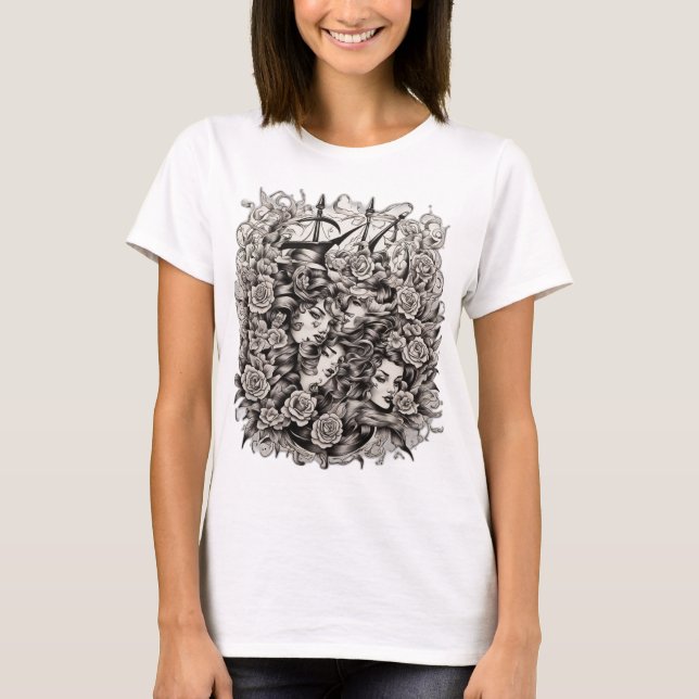 T-shirt InkCraft : traditionnel marin Jerry Flash Tattoo T (Devant)