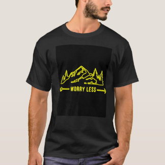 T-shirt Inquiète Libre Avec Mountain Panorama Easy Going F