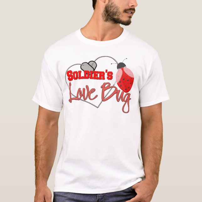 T-shirt Insecte de l'amour du soldat (Devant)