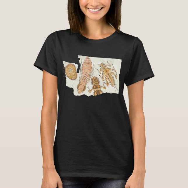 T-shirt Insectes benthiques de l'État de Washington (Devant)
