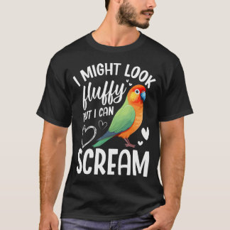 T-shirt Inséparable Rosafaced Fluffy Birdkeeper Masque Noi