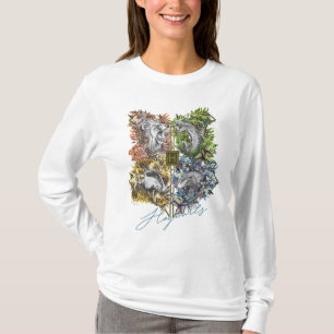 T-shirt Insigne à motif floral HOGWARTS™