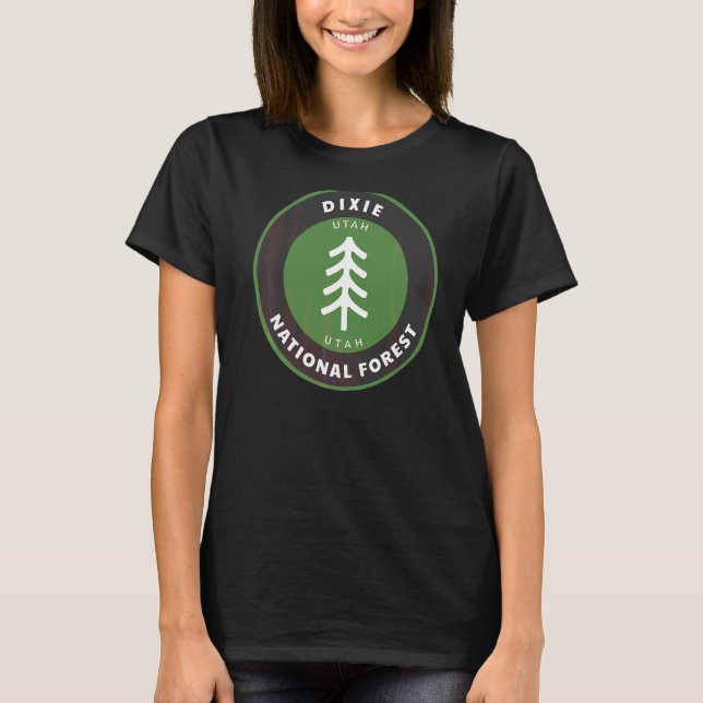 T-shirt Insigne d'arbre de la forêt nationale Dixie Utah U (Devant)