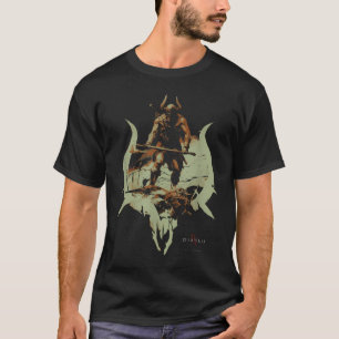 T-shirt Insigne de Barbare de Diablo IV en détresse