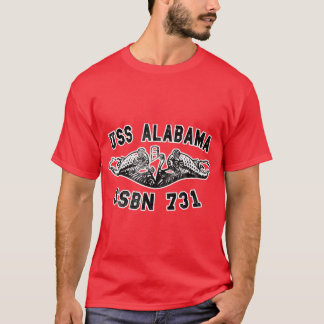 T-shirt Insigne de sous-marin Uss Alabama Ssbn 731