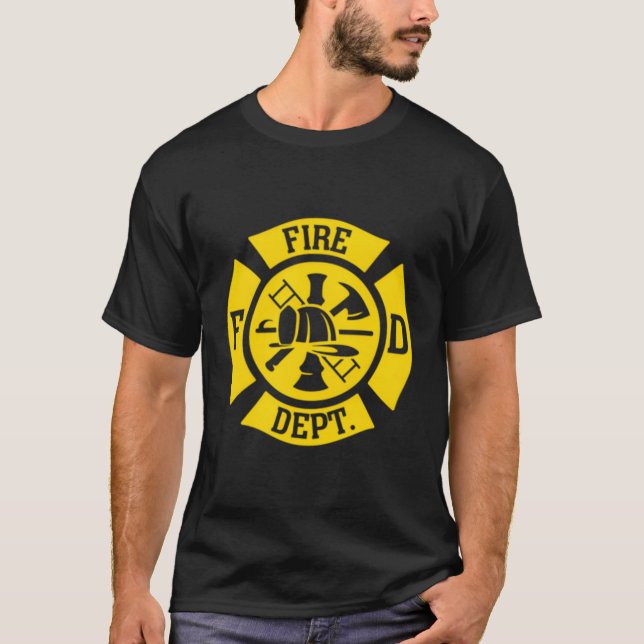 T-shirt Insigne du service de pompiers (Devant)
