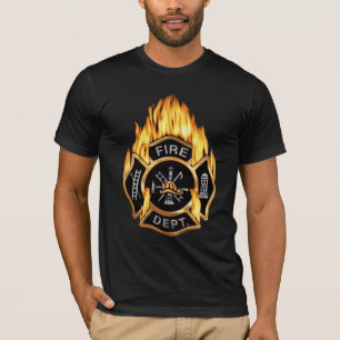 T-shirt Insigne flamboyant d'or de corps de
