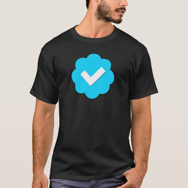 T-shirt Insigne vérifié par gazouillement (Devant)