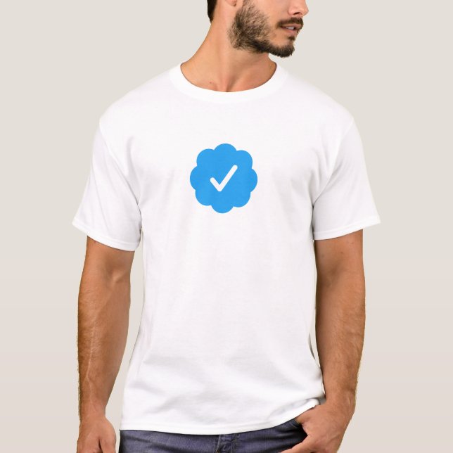 T-shirt Insigne vérifié par gazouillement (Devant)