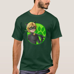 T-shirt Insigne vert Cat Noir