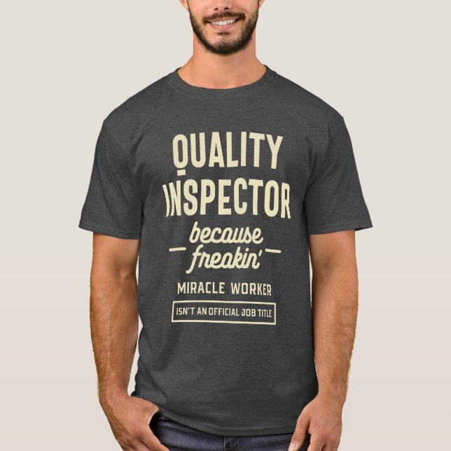 T-shirt Inspecteur de qualité Cadeau amusant Titre de l'em (Devant)