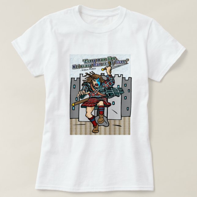 T-shirt Inspirant écossais Tous les hommes ne vivent vraim (Design devant)