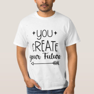T-shirt Inspirant pour Hommes Blancs - Vous Créez