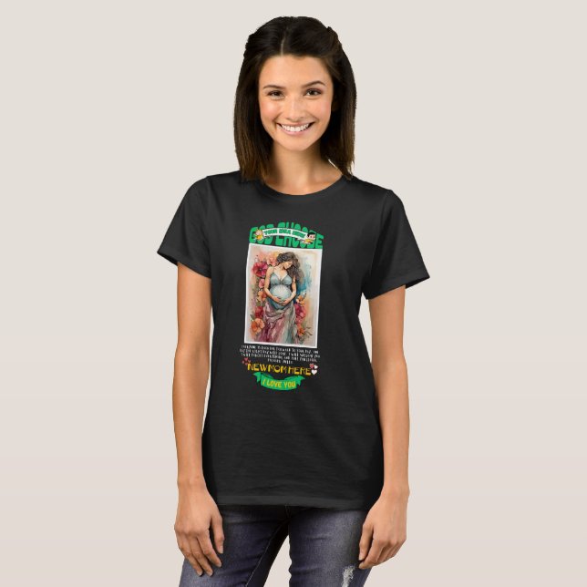 T-shirt Inspiration divine : L'amour de la nouvelle maman  (Devant entier)