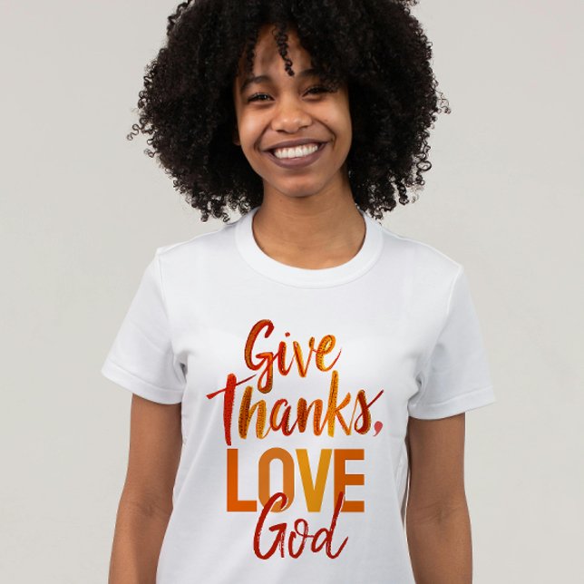 T-shirt Inspiration Orange Donner Merci Dieu Peinture Scri (Créateur téléchargé)