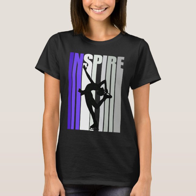 T-shirt Inspirational Motivational Ice Skating Instructor  (Devant)