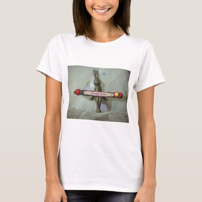 T-shirt Inspirational Rabbit : Always Love Sign Art Print (Devant)