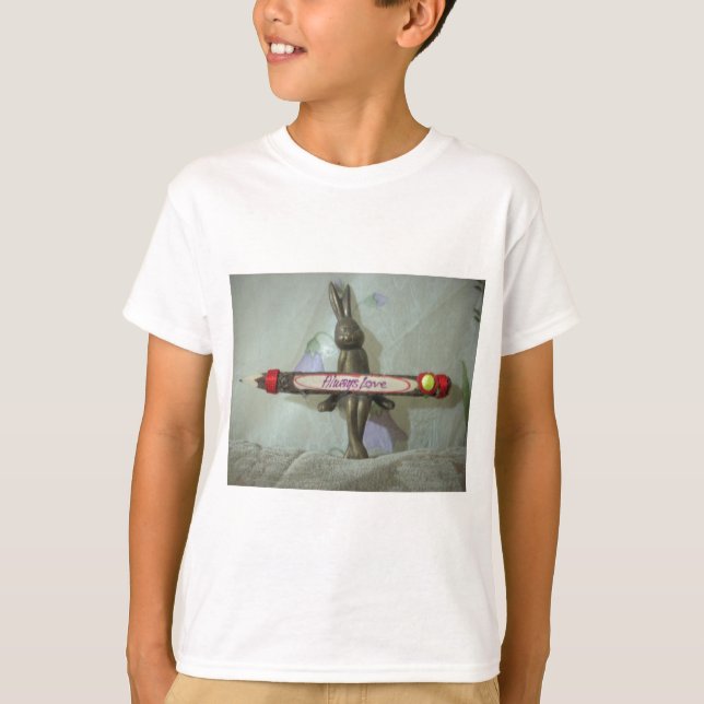 T-shirt Inspirational Rabbit : Always Love Sign Art Print (Devant)