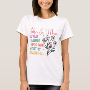 T-shirt Inspirationnelle Elle Est Maman Aimée