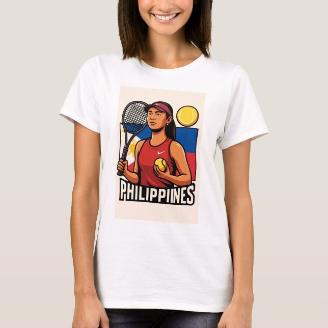T-shirt Inspiré par l'étoile de Tennis Alexandra Eala (Devant)