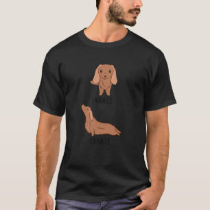T-shirt Inspirer Expirer Dachshund Doxie Weenie Chien Yog