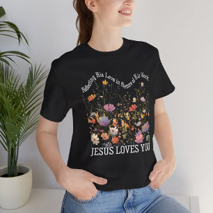 T-shirt Inspirer Jésus Vous Aime, Conception Vintage De La