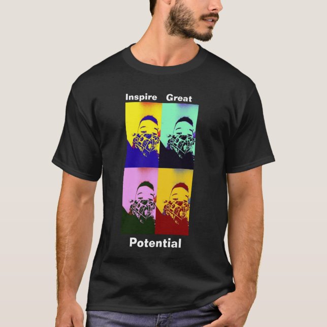 T-shirt Inspirer la vie de masques de grand potentiel (IGP (Devant)