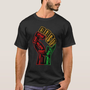 T-shirt Inspirer les dirigeants noirs main première histoi