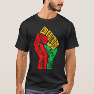 T-shirt Inspirer les leaders noirs Poing de puissance main