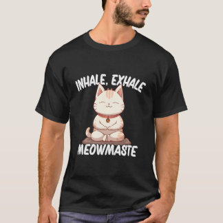 T-shirt Inspirez Expirez Meowmaste Yoga Chat