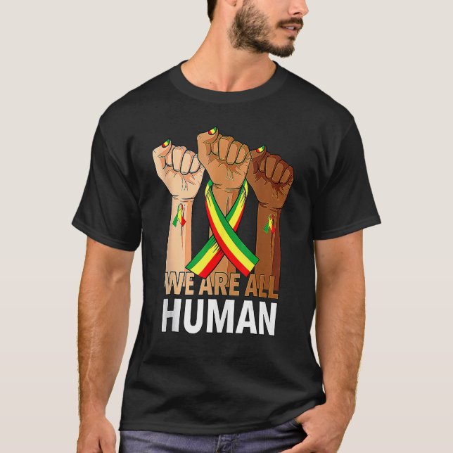 T-shirt Inspiring Black Leaders Power Fist Hand Black Hist (Devant)