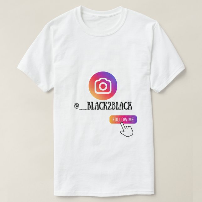 T-SHIRT INSTAGRAM NOIR2NOIR "SUIVEZ-MOI" (Design devant)