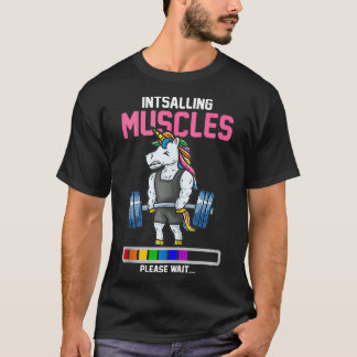 T-shirt Installation de Muscles Unicorn Deadlift Fitness P