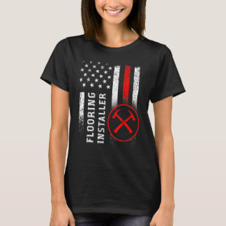 T-shirt Installation du plancher de l'entrepreneur