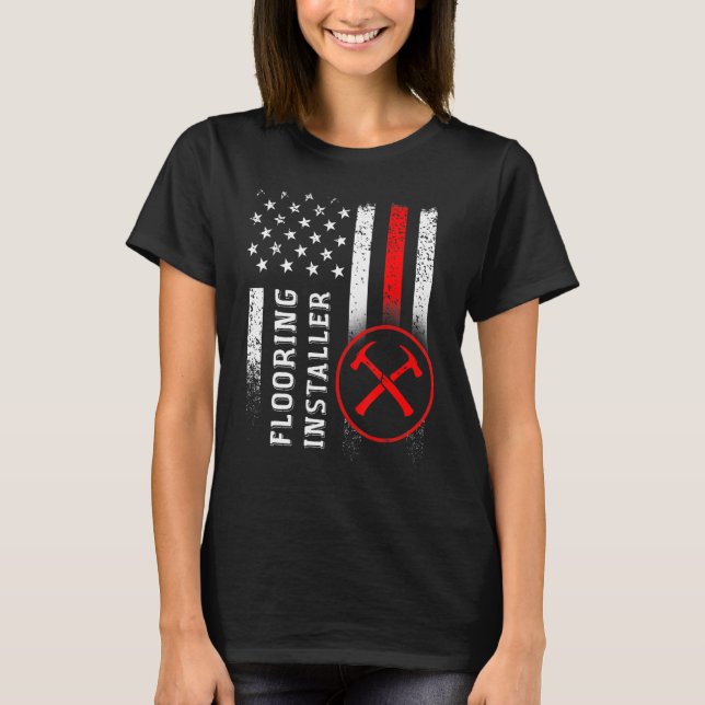 T-shirt Installation du plancher de l'entrepreneur (Devant)