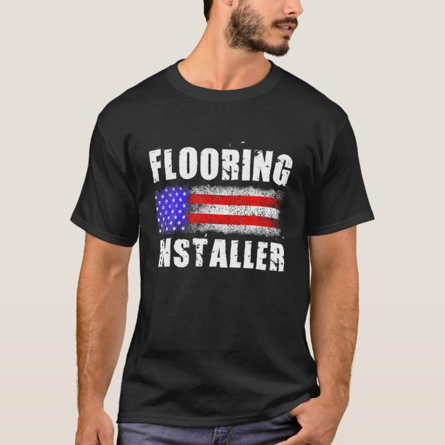 T-shirt Installation du plancher de l'entrepreneur (Devant)