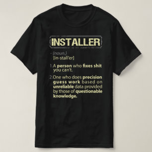T-shirt Installer une définition américaine réelle
