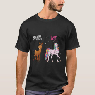 T-shirt Instructeur Cpr Unicorn Cpr Enseignant Cpr