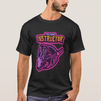 T-shirt Instructeur D'Armes À Feu Avec Arme À Feu